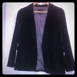 Banana Republic velvet navy blue blazer